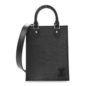 Louis Vuitton Epi Petit Sac Plat Black #254653L12B